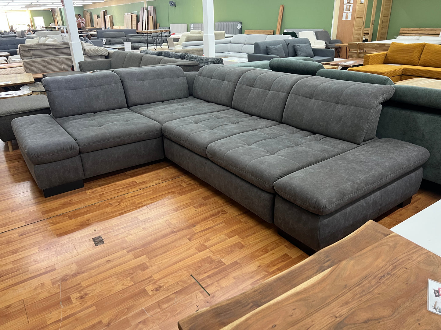 Sofa Couch + Bettfunktion + Rückentiefen verstellbar + Kopfteile verstellbar