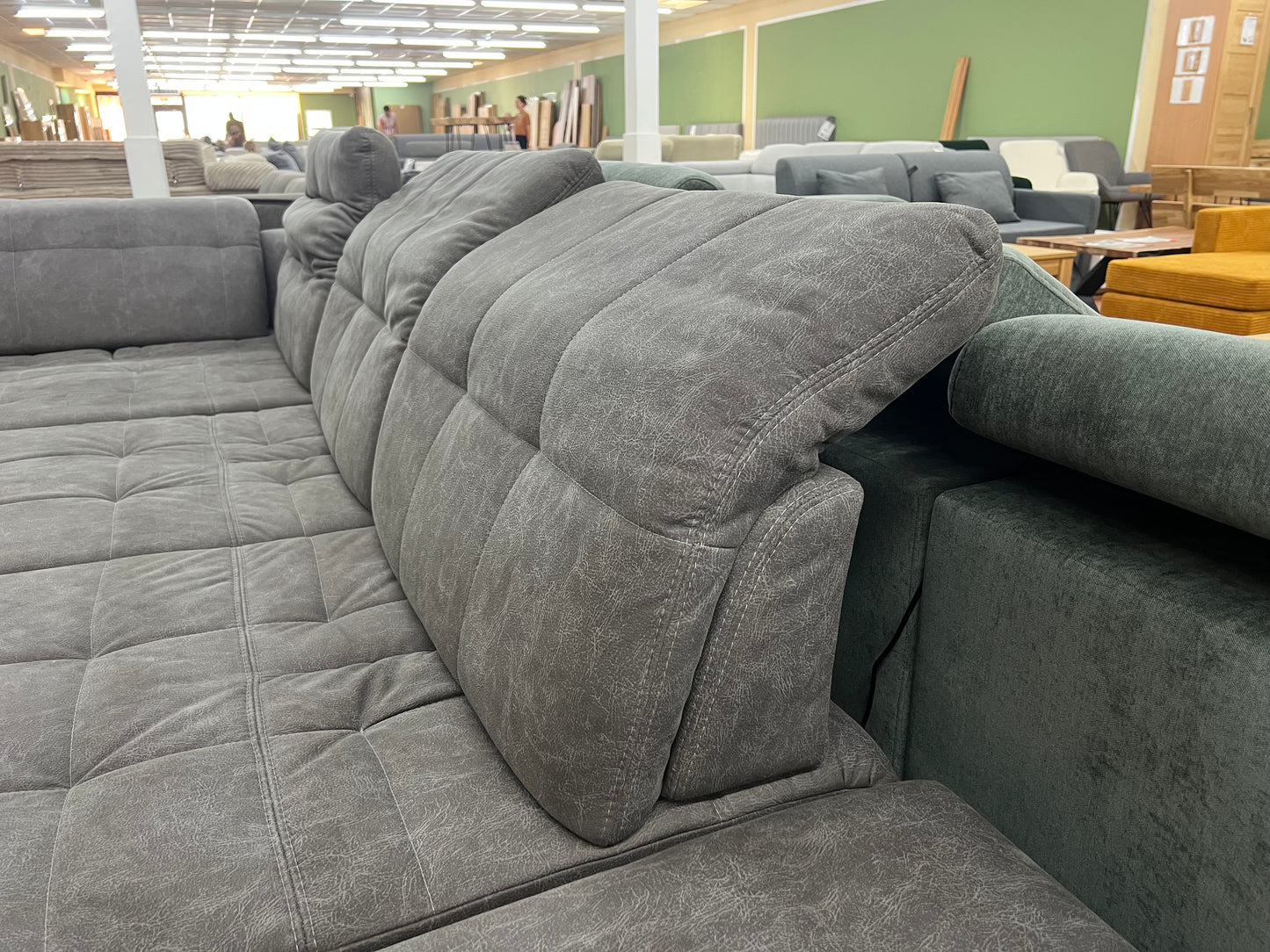 Sofa Couch + Bettfunktion + Rückentiefen verstellbar + Kopfteile verstellbar
