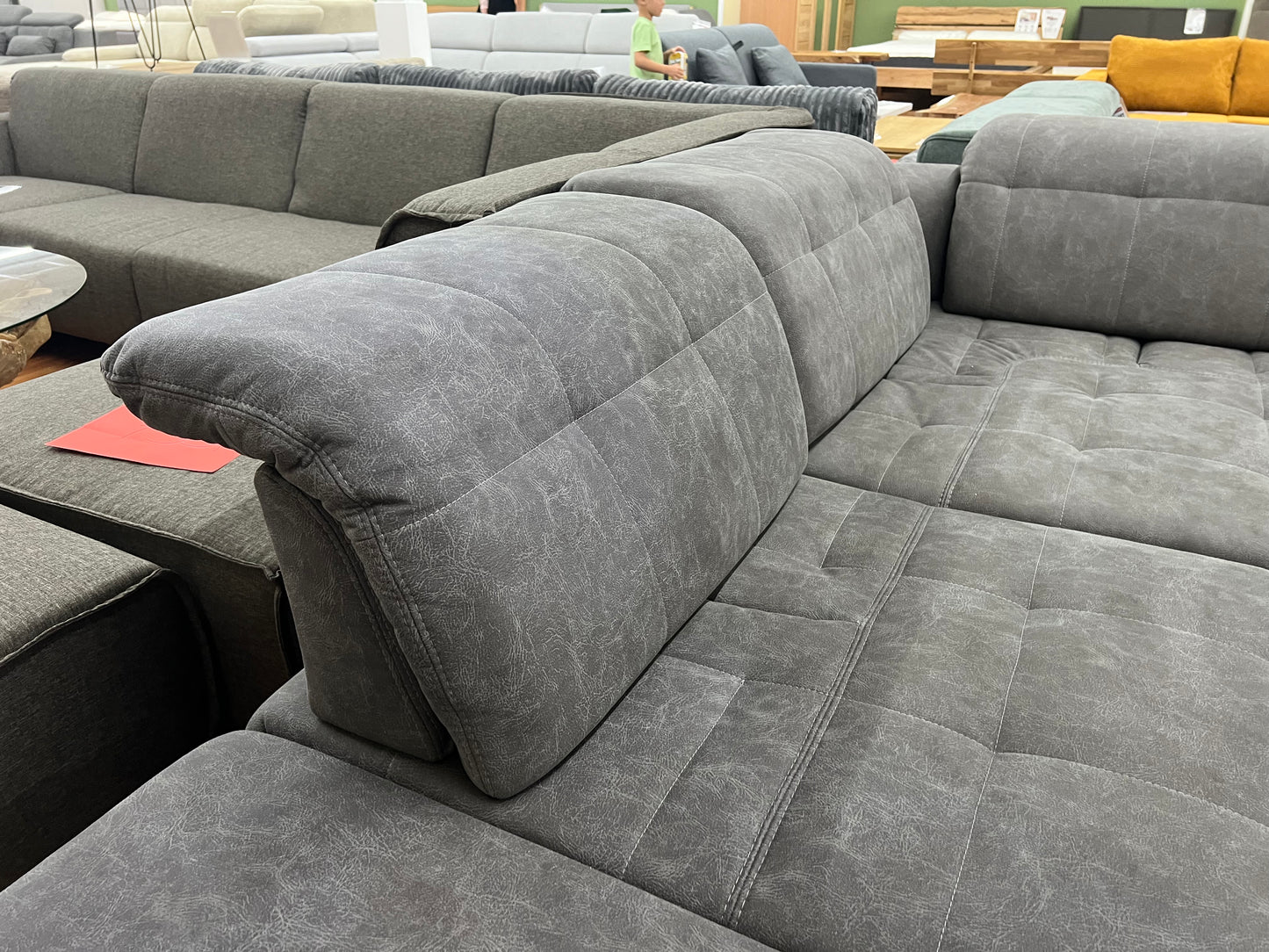 Sofa Couch + Bettfunktion + Rückentiefen verstellbar + Kopfteile verstellbar