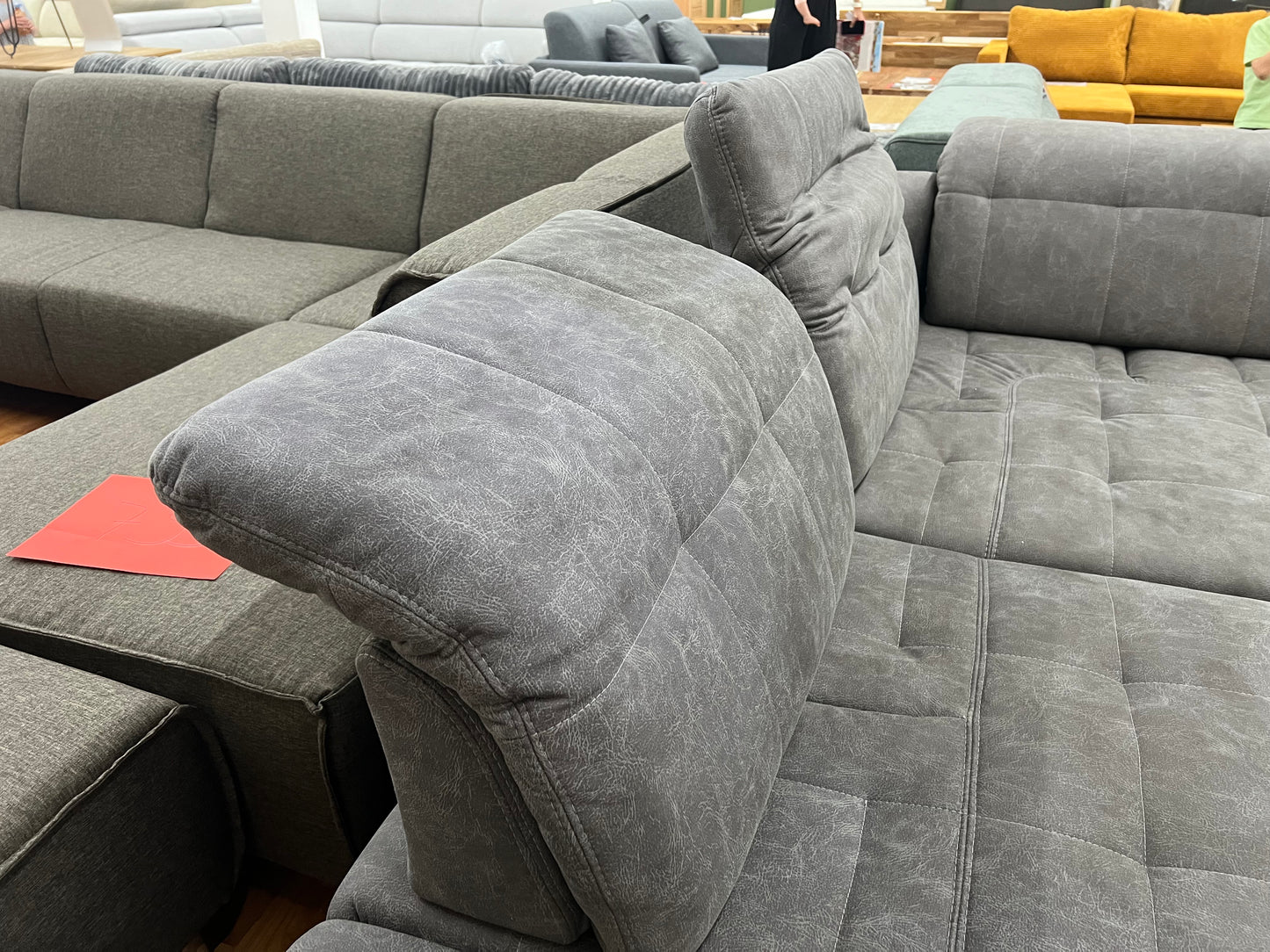 Sofa Couch + Bettfunktion + Rückentiefen verstellbar + Kopfteile verstellbar