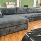 Sofa Couch wohnlandschaft + Cord Teddy Stoff + Kissen