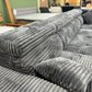 Wohnlandschaft Couch Sofa +Teddy Cord +Bettfunktion +Stauraum