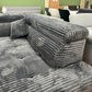 Wohnlandschaft Couch Sofa +Teddy Cord +Bettfunktion +Stauraum