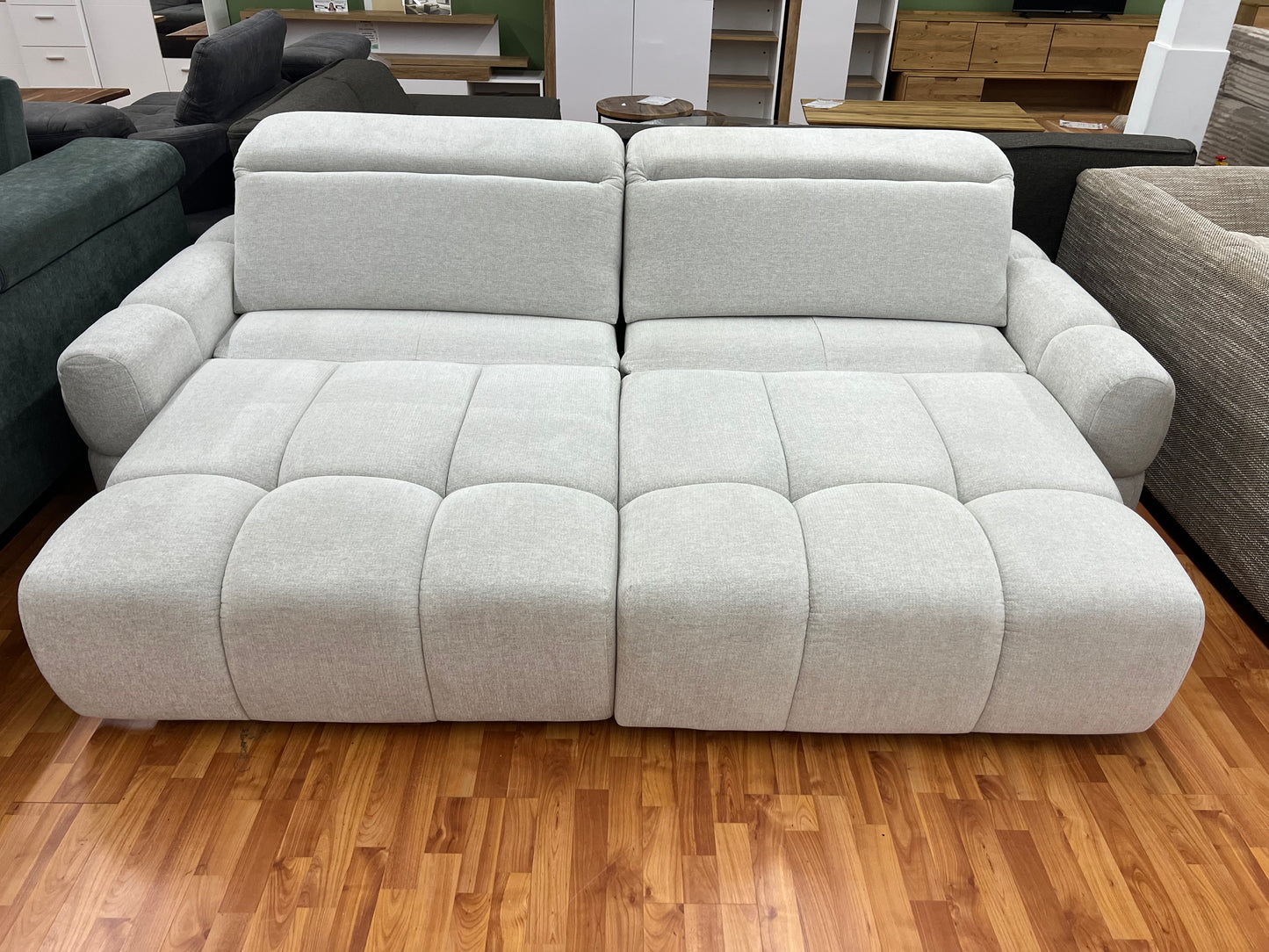 Sofa Couch + Elektrisch Sitztiefen verstellbar L-Form möglich