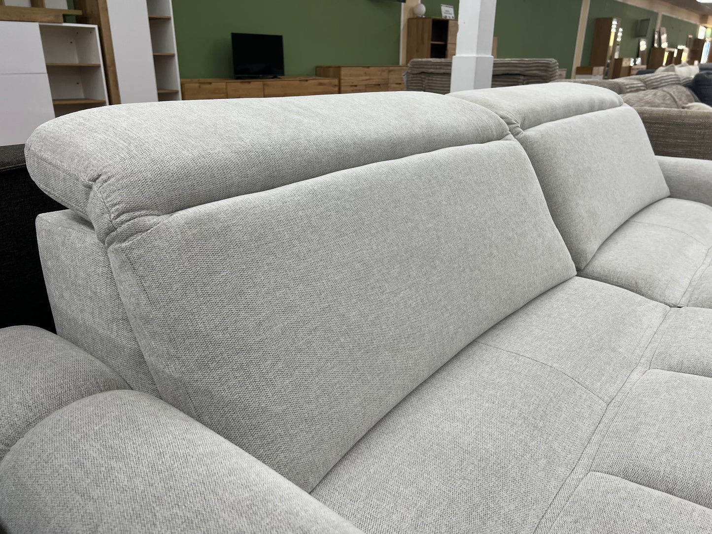 Sofa Couch + Elektrisch Sitztiefen verstellbar L-Form möglich