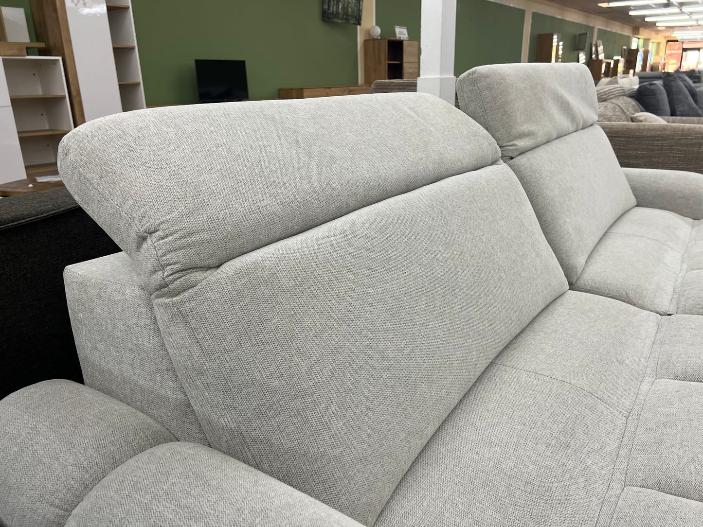Sofa Couch + Elektrisch Sitztiefen verstellbar L-Form möglich
