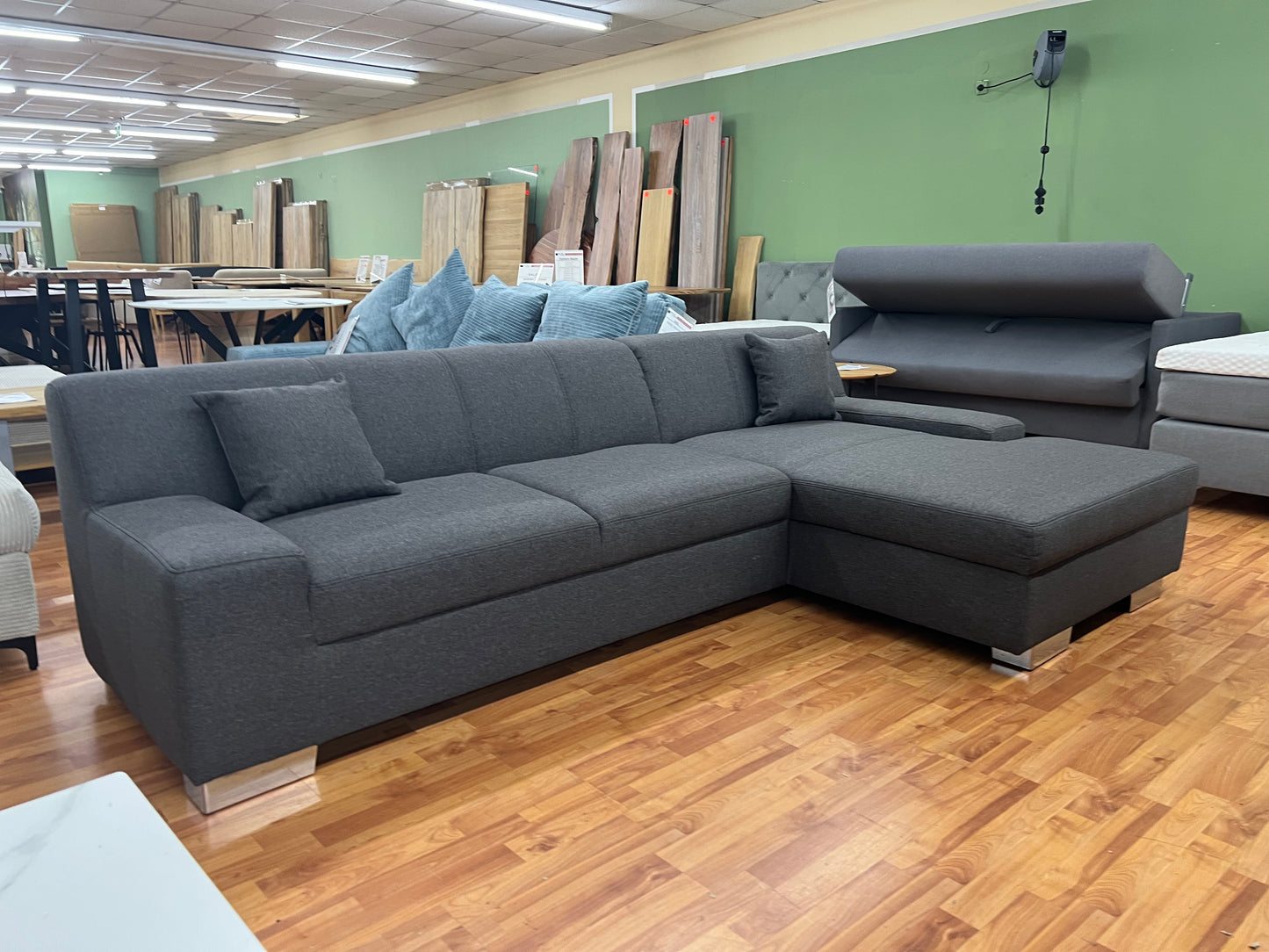 Sofa Couch Wohnlandschaft + Kissen