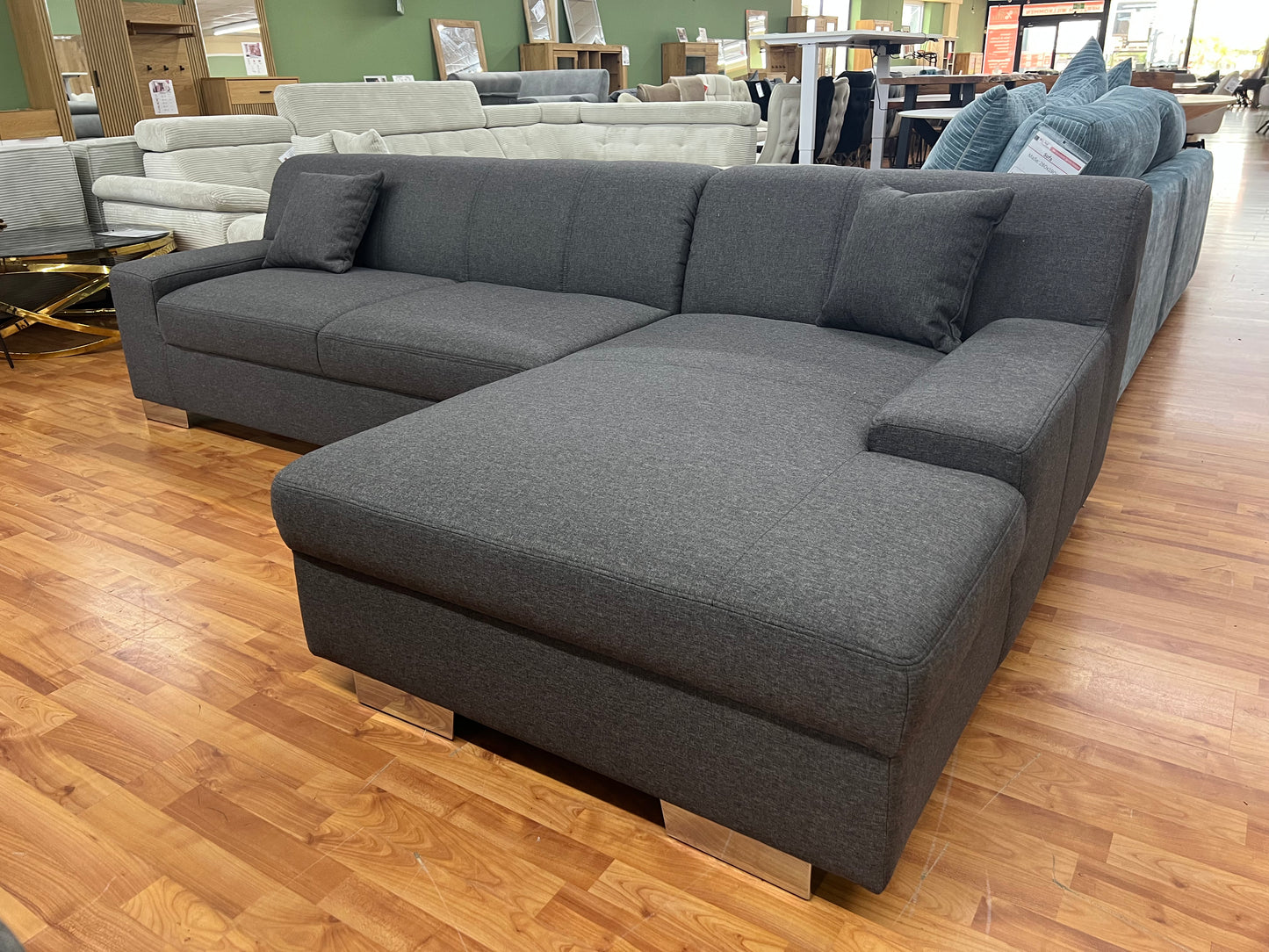 Sofa Couch Wohnlandschaft + Kissen