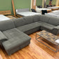Sofa Couch Wohnlandschaft + Bettfunktion + Stauraum + Kopfteile verstellbar