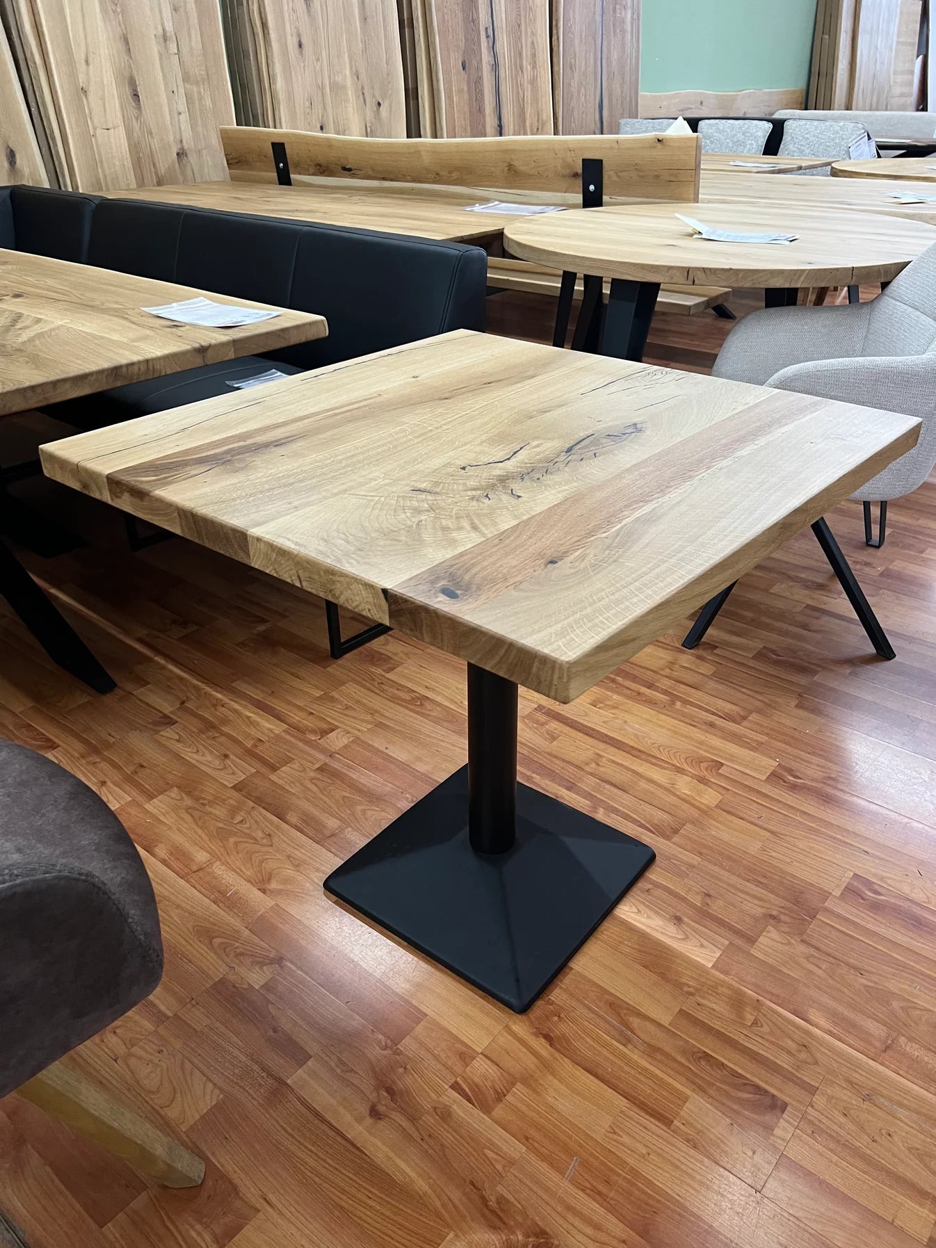 Tisch - Platte + VOLLMASSIV 4cm + Eiche + Lagernd