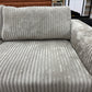 Sofa Couch Wohnlandschaft +Teddy-Cord +Kissen +Grau oder Beige