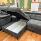 Sofa Couch + Bettfunktion + Stauraum + Kopfteile verstellbar