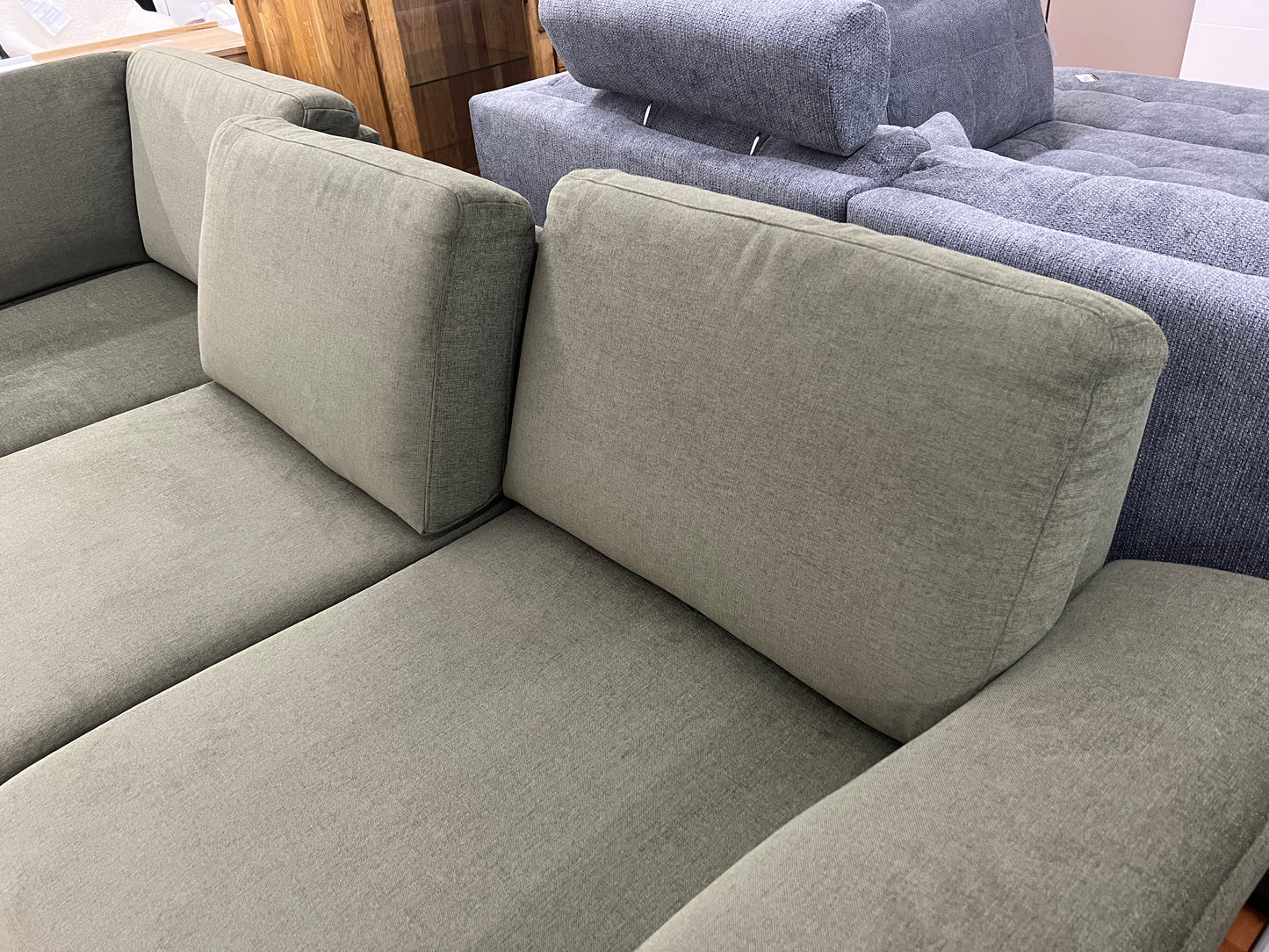 Sofa Couch Wohnlandschaft + Rückentiefen verstellbar + Hohe Füße