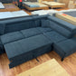 Sofa Couch + Bettfunktion  + Stauraum  + Kopfteile verstellbar  + Armlehne verstellbar + Kissen