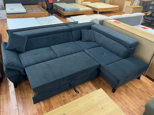 Sofa Couch + Bettfunktion  + Stauraum  + Kopfteile verstellbar  + Armlehne verstellbar + Kissen