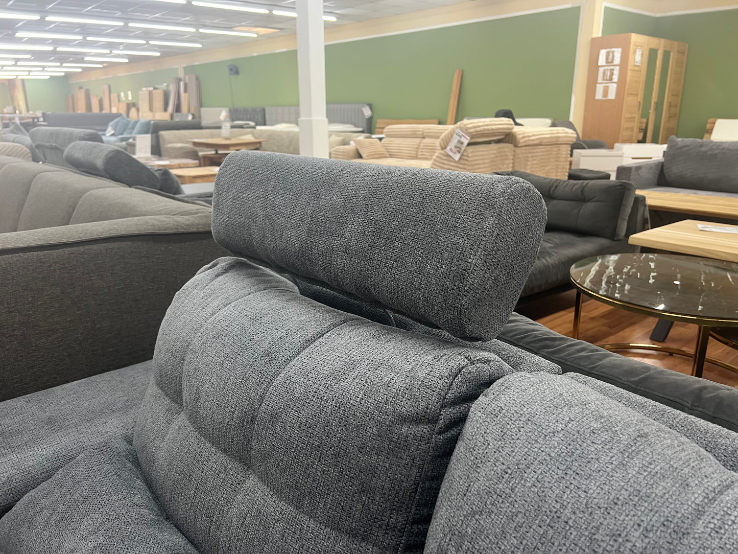 Wohnlandschaft Couch Sofa Maße: 257 x 208cm  + Bettfunktion  + Stauraum  + Kopfteile verstellbar  + Armlehne verstellbar  + Kissen