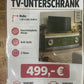 TV Unterschrank Kommode + Massivholz Ablage + BULLI - Optik