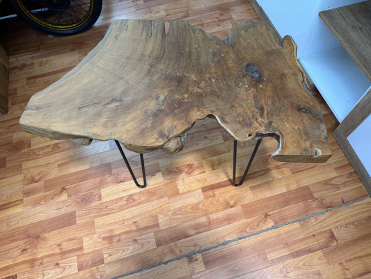 Couchtisch Beistelltisch Tisch +Holzplatte +Metallgestell +Neu auf Lager