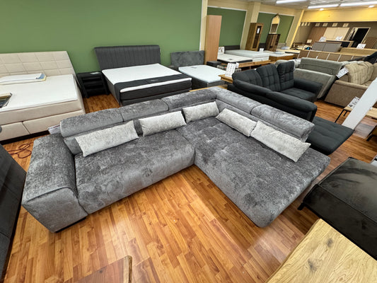 Couch Sofa Wohnlandschaft +Kissen +elektr. Sitztiefenverstellung +Kopfstützenverstellung