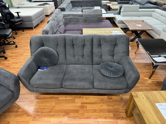Sofa Couch Wohanlandschaft Set +3'er Set +Kissen +Samtstoff