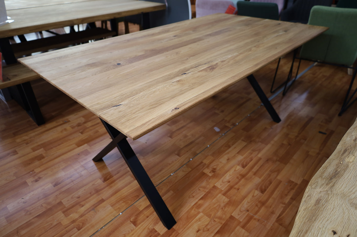 Esstisch Tisch+ Massivholz Eiche+ Schweizer Kante 200x100cm