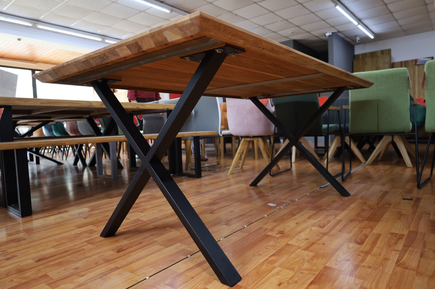Esstisch Tisch+ Massivholz Eiche+ Schweizer Kante 220x100cm
