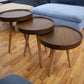 Beistelltisch Couchtisch Tisch + 3er Set + Gestell Massivholz