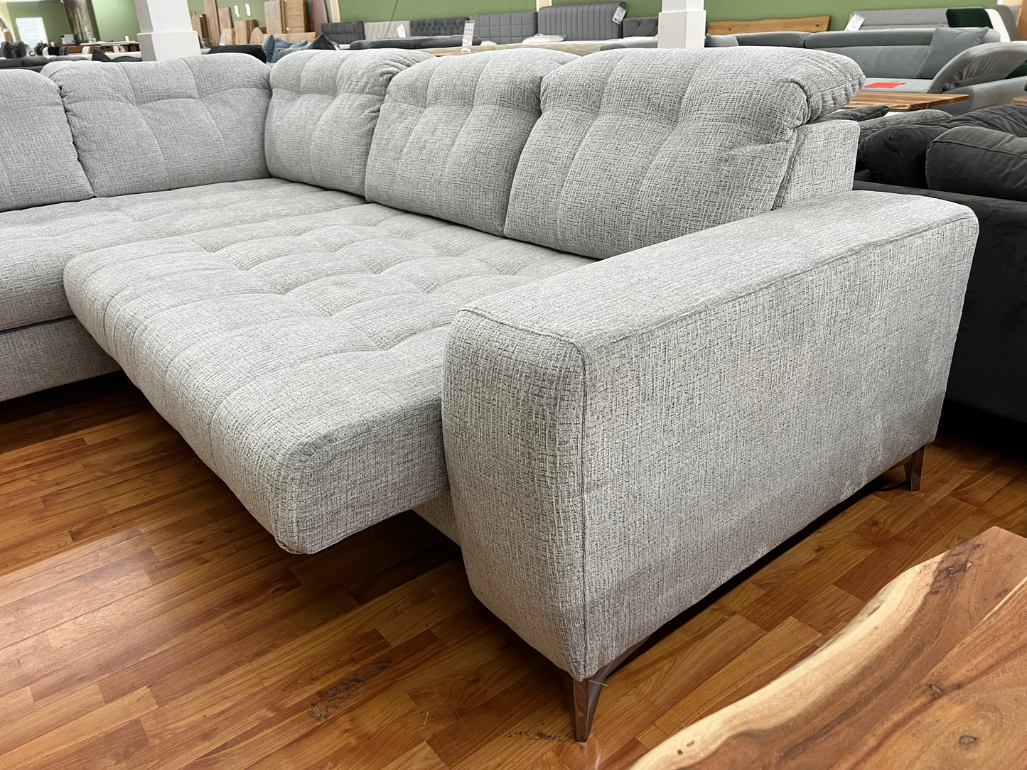 Sofa Couch + Elektrische Sitztiefe + Stauraum + Rückentiefen verstellbar