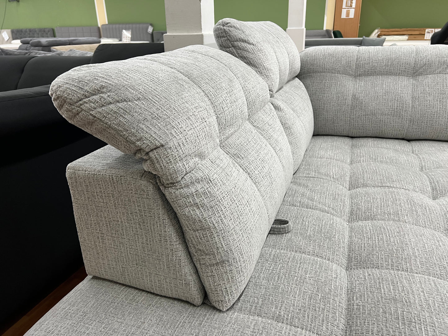 Sofa Couch + Elektrische Sitztiefe + Stauraum + Rückentiefen verstellbar