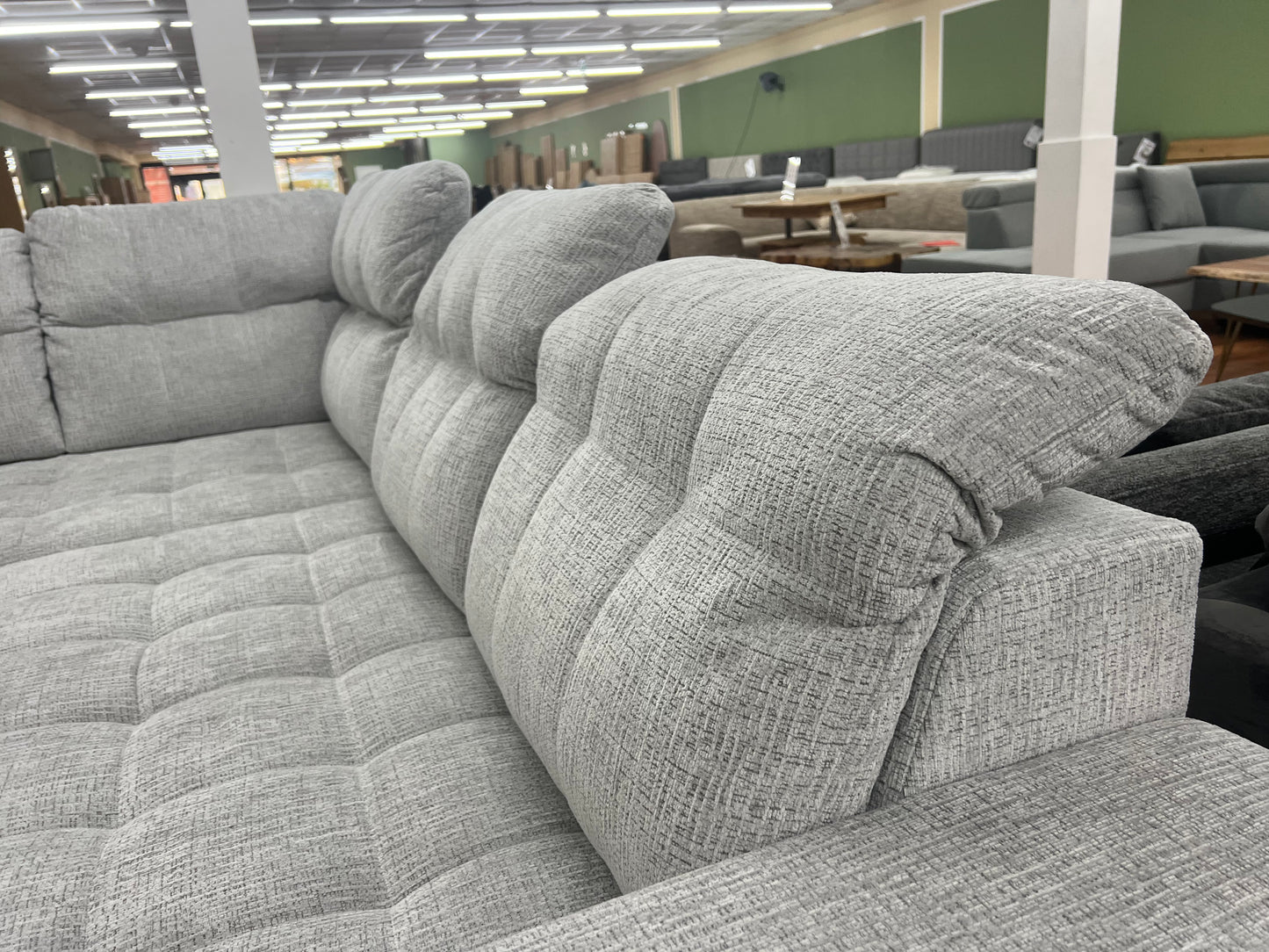 Sofa Couch + Elektrische Sitztiefe + Stauraum + Rückentiefen verstellbar