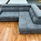 Sofa Couch Wohnlandschaft + Elektrische Sitztiefe + Kopfteile verstellbar + Cord