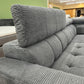 Sofa Couch Wohnlandschaft + Elektrische Sitztiefe + Kopfteile verstellbar + Cord