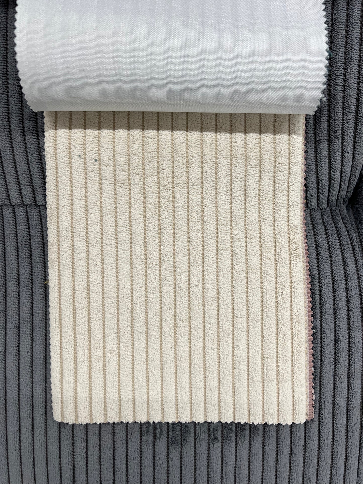 Sofa Couch Wohnlandschaft + Elektrische Sitztiefe + Kopfteile verstellbar + Cord