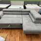 Sofa Couch Wohnlandschaft + Bettfunktion + Stauraum + Kopfteile verstellbar