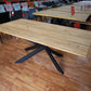 Esstisch Tisch + Massivholz Eiche + Stern Gestell  180x100cm