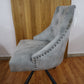 Esszimmerstuhl Stuhl + Chesterfield + Samst Stoff +Drehbar