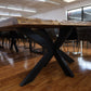 Esstisch Tisch + Massivholz Akazie +Echte Baumkante 240x100cm