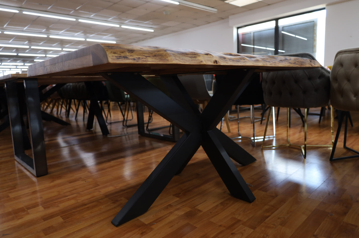 Esstisch Tisch + Massivholz Akazie +Echte Baumkante 180x90cm