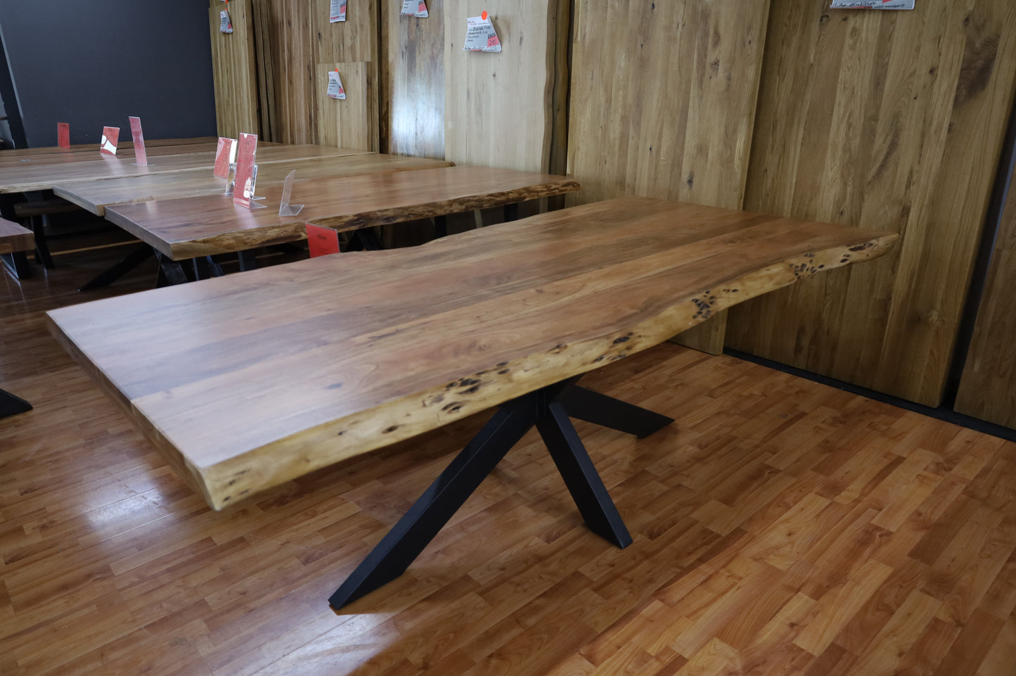 Esstisch Tisch + Massivholz Akazie +Echte Baumkante 180x90cm