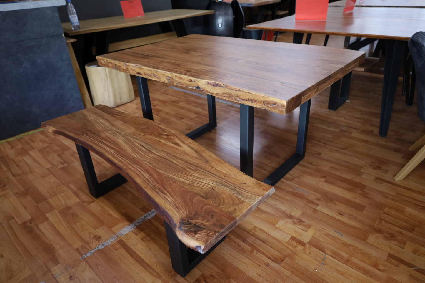 Esstisch Tisch + Massivholz Akazie +Echte Baumkante 120x90cm