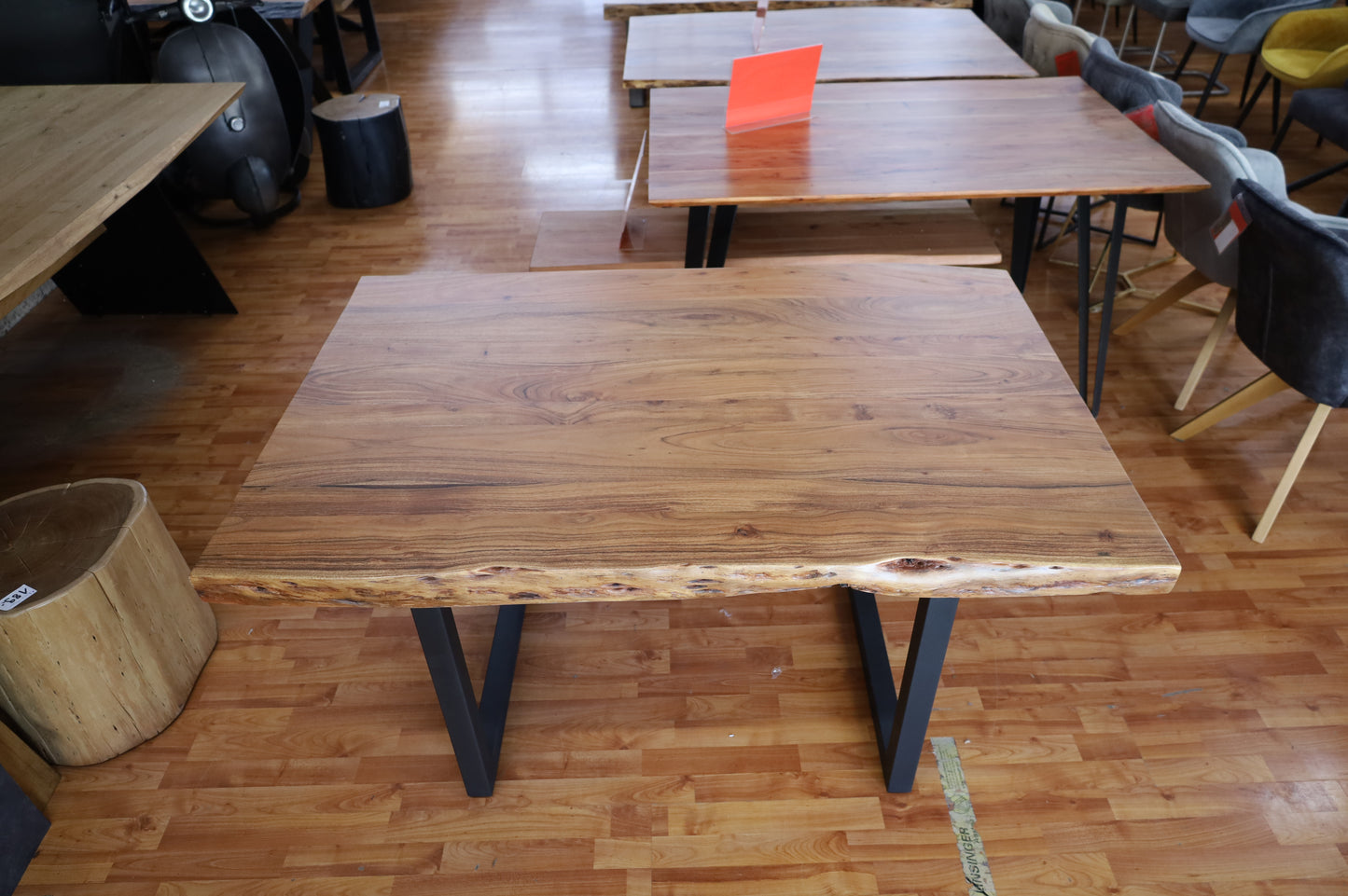 Esstisch Tisch + Massivholz Akazie +Echte Baumkante 140x90cm
