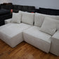Sofa Couch Wohnlandschaft + Bettfunktion +Stauraum +Armlehnen