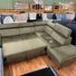 Sofa Couch Wohnlandschaft +Bettfunktion +Stauraum +Hocker