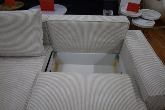 Sofa Couch Wohnlandschaft + Bettfunktion +Stauraum +Armlehnen