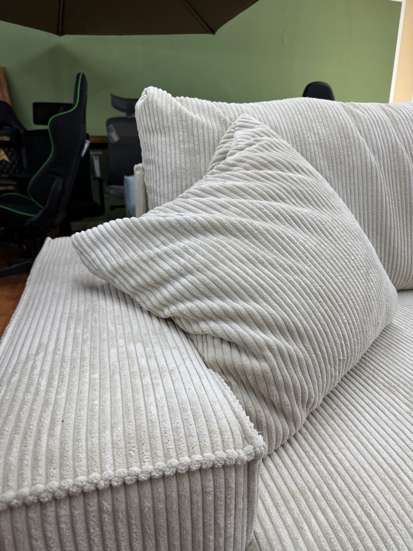 Sofa Couch Wohnlandschaft +Cord +Stauraum +Bettfunktion +Kissen