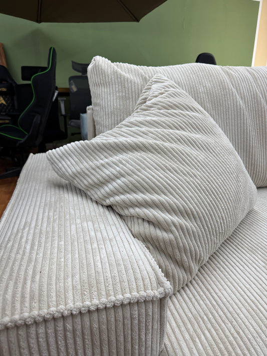 Sofa Couch Wohnlandschaft +Cord +Stauraum +Bettfunktion +Kissen
