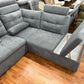 Wohnlandschaft Sofa Couch +Bettfunktion +Stauraum +Kopfstützen abnehmbar +Nierenkissen +Armlehnenverstellung