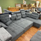 Wohnlandschaft Sofa Couch +Bettfunktion +Stauraum +Kopfstützen abnehmbar +Nierenkissen +Armlehnenverstellung