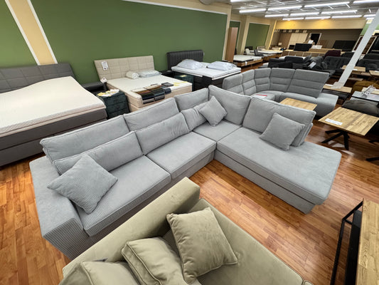 Sofa Couch Wohnlandschaft +Cord +Kissen +Nierenkissen