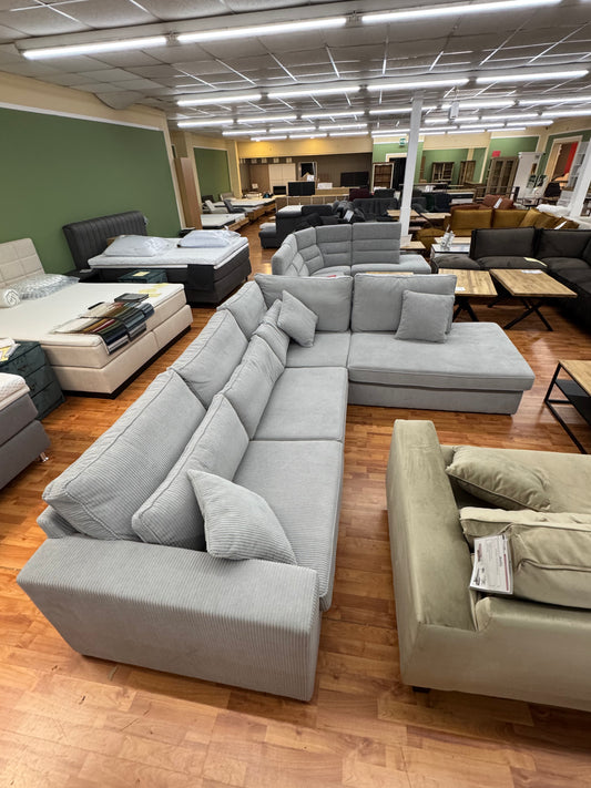 Sofa Couch Wohnlandschaft +Cord +Kissen +Nierenkissen